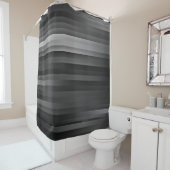 Zwart en grijs gestreept gordijn (In situ)
