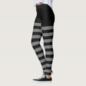Zwart en grijs gestreept leggings (Links)