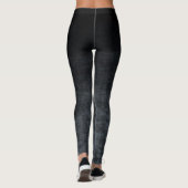 Zwart en grijs Grunge Ombre Textuur Leggings (Achterkant)