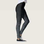 Zwart en grijs Grunge Ombre Textuur Leggings (Rechts)