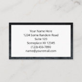 Zwart en grijs Grunge Ombre Textuur Visitekaartje (Achterkant)