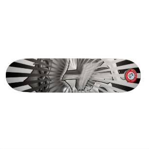 Zwart en grijs heilig hart skateboard