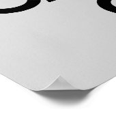 Zwart en grijs kalm houden en doorgaan poster (Hoek)