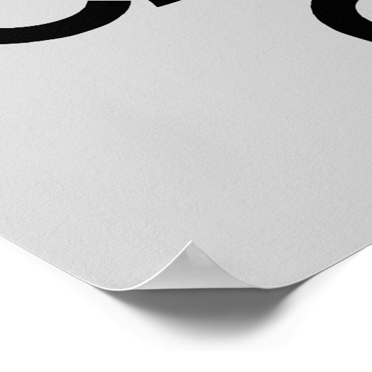 Zwart en grijs kalm houden en doorgaan poster (Hoek)