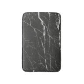 Zwart en grijs korrel marmeren steen badmat (Voorkant Verticaal)