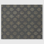 Zwart en grijs  kroonluchters cadeaupapier (Vlak)