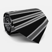 Zwart en grijs kunstdecoontwerp. stropdas (Opgerold)