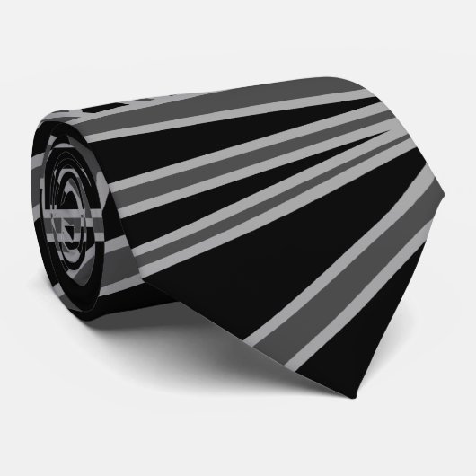 Zwart en grijs kunstdecoontwerp. stropdas (Opgerold)