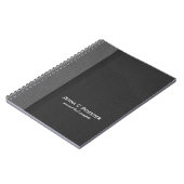Zwart en grijs kunstleder notitieboek (Linkerzijde)