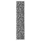 Zwart en grijs luipatroon korte tafelloper (Voorkant)