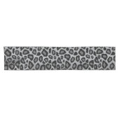 Zwart en grijs luipatroon korte tafelloper (Horizontaal)