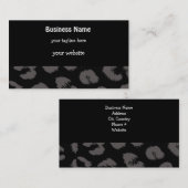 Zwart en grijs luipatroon visitekaartje (Voorkant / Achterkant)