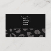 Zwart en grijs luipatroon visitekaartje (Achterkant)