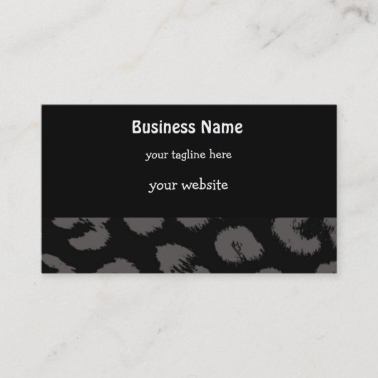 Zwart en grijs luipatroon visitekaartje (Voorkant)