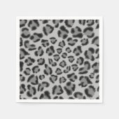 Zwart en grijs luippatroon servetten (Voorkant)