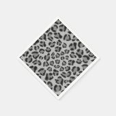 Zwart en grijs luippatroon servetten (Hoek)