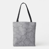 Zwart en grijs marmerpatroon tote bag (Achterkant)