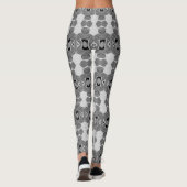 Zwart en grijs met patroon leggings (Achterkant)