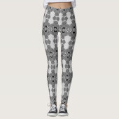 Zwart en grijs met patroon leggings (Voorkant)