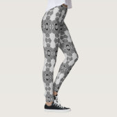 Zwart en grijs met patroon leggings (Rechts)