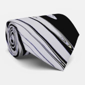 Zwart en grijs Modern Splash Stropdas (Opgerold)