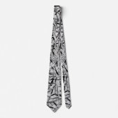 Zwart en grijs modern Stropdas afdrukken (Voorkant)