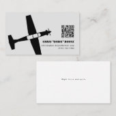 Zwart en Grijs Modern T-6 UPT Visitekaartje (Voorkant / Achterkant)