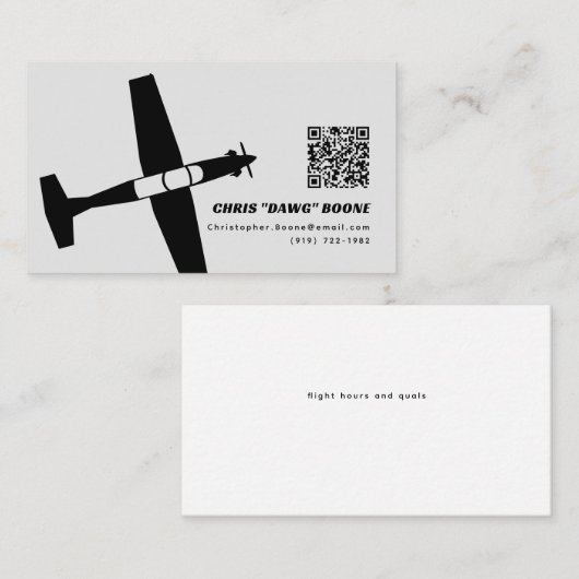 Zwart en Grijs Modern T-6 UPT Visitekaartje (Voorkant / Achterkant)