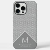 Zwart en grijs Moderne geometrische Wavy gebogen l Case-Mate iPhone Case (Achterkant)