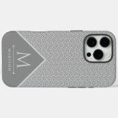 Zwart en grijs Moderne geometrische Wavy gebogen l Case-Mate iPhone Case (Achterkant (horizontaal))