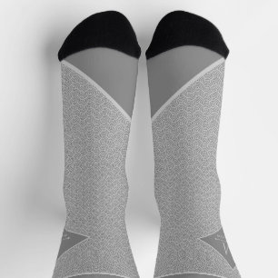 Zwart en grijs Moderne geometrische Wavy gebogen l Sokken