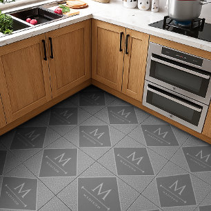 Zwart en grijs Moderne geometrische Wavy gebogen l Tegeltje