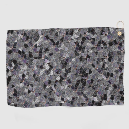 Zwart en grijs mozaïek met gedeeltelijk verwijderd golfhanddoek (Horizontaal)