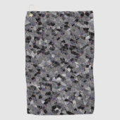 Zwart en grijs mozaïek met gedeeltelijk verwijderd golfhanddoek (Voorkant)