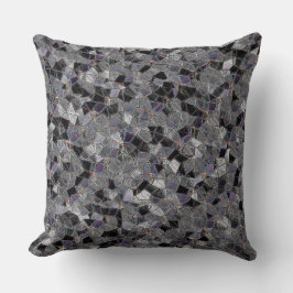 Zwart en grijs mozaïek met gedeeltelijk verwijderd kussen