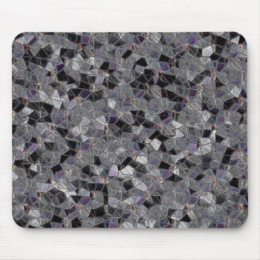 Zwart en grijs mozaïek met gedeeltelijk verwijderd muismat (Voorkant)