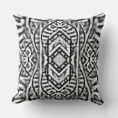 Zwart en Grijs Multilayer Patroon Kussen (Voorkant)