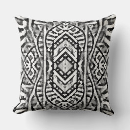 Zwart en Grijs Multilayer Patroon Kussen