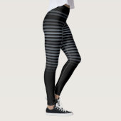 Zwart en grijs of aangepaste kleur gestreept leggings (Rechts)