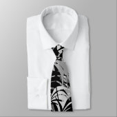 Zwart en grijs palmen Stropdas (Gebonden)