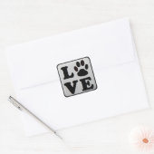 Zwart en grijs Pet Verf Drukt Dog of Kat Stickers (Envelop)