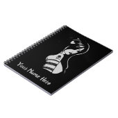 Zwart en grijs piraatmeisje notitieboek (Linkerzijde)