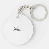 Zwart en grijs Pomeranian Sleutelhanger (Achterkant)