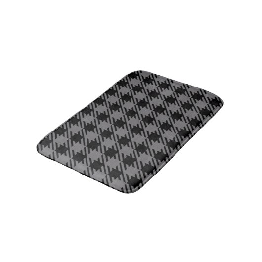 Zwart en grijs ruitpatroon badmat (Gekanteld)
