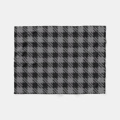 Zwart en grijs ruitpatroon fleece deken (Voorkant (Horizontaal))