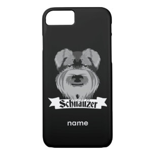 Zwart en grijs Schnauzer iPhone 8/7 Hoesje