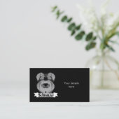 Zwart en grijs Schnauzer Visitekaartje (Staand voorkant)