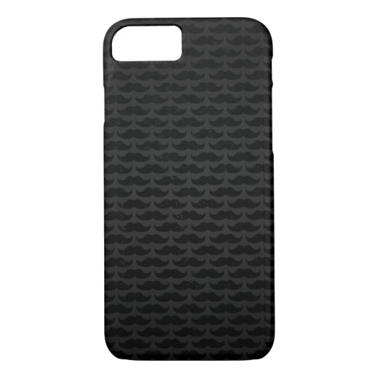 Zwart en grijs snor Case-Mate iPhone case (Achterkant)