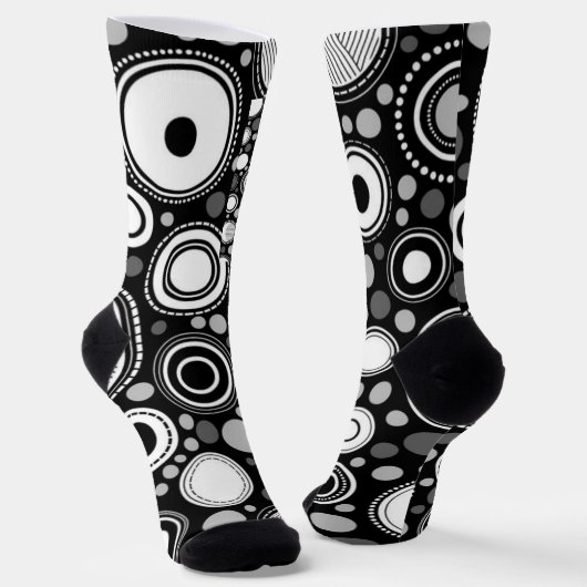 Zwart en grijs sokken (Gebogen)