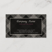 Zwart en grijs speldenpatroon visitekaartje (Achterkant)